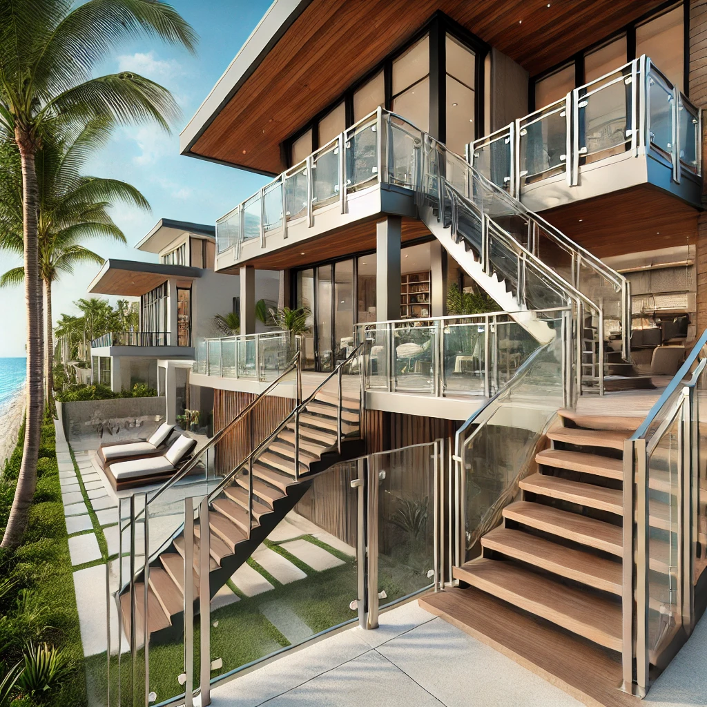 Learn about the best materials for custom railings in luxury homes, including metal, glass, and wood options. palmbeachrailings.com